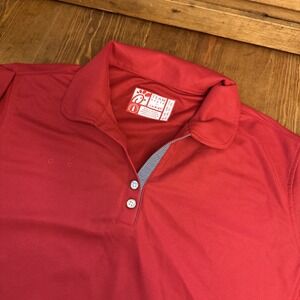 Oobe‎ Team Style Shirt Womens Chick-Fil-A Red Short Sleeve Employee Polo